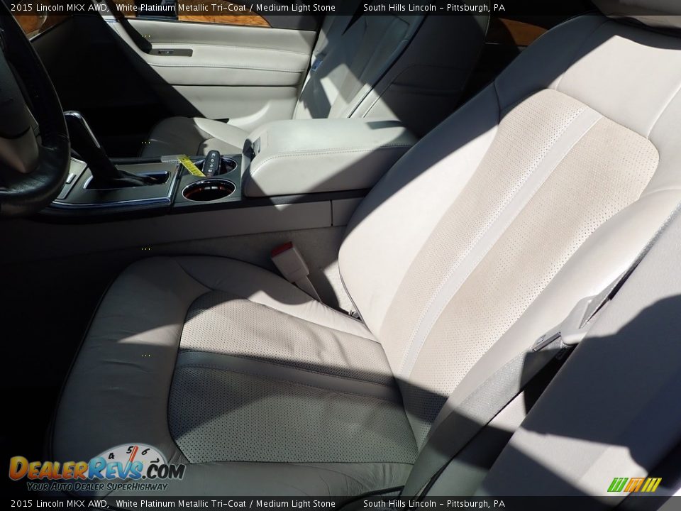2015 Lincoln MKX AWD White Platinum Metallic Tri-Coat / Medium Light Stone Photo #15