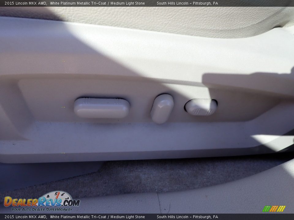 2015 Lincoln MKX AWD White Platinum Metallic Tri-Coat / Medium Light Stone Photo #19
