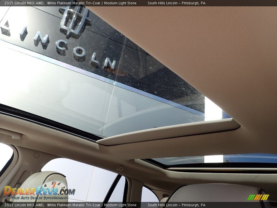 2015 Lincoln MKX AWD White Platinum Metallic Tri-Coat / Medium Light Stone Photo #20