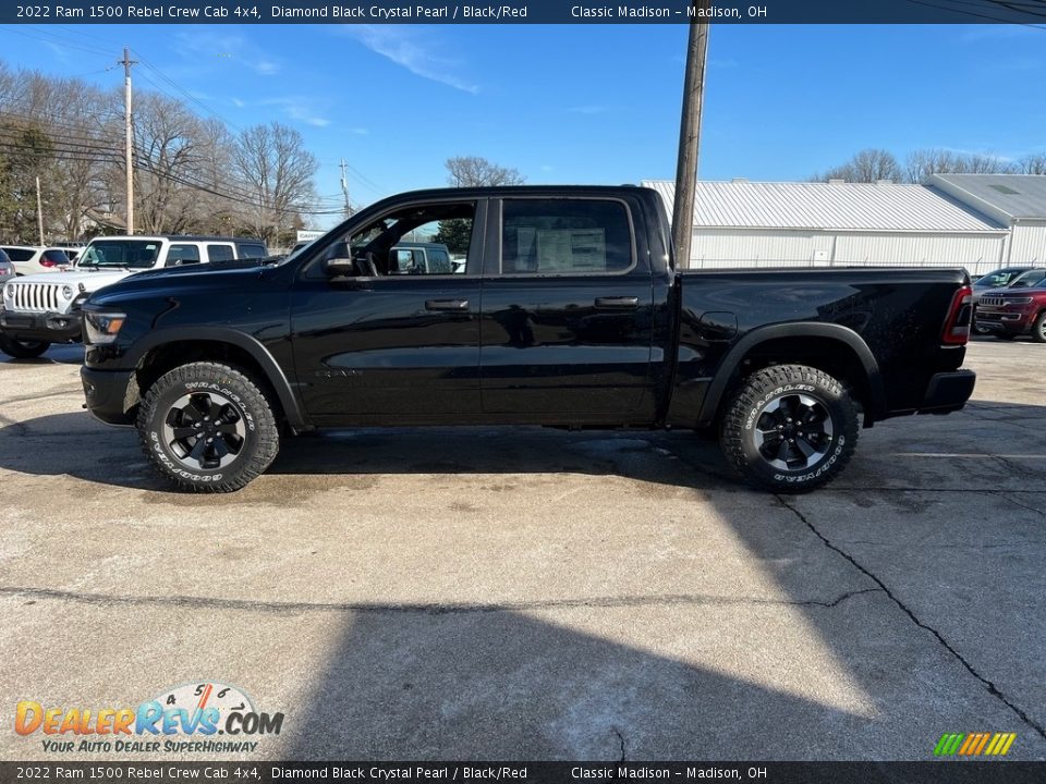 Diamond Black Crystal Pearl 2022 Ram 1500 Rebel Crew Cab 4x4 Photo #8