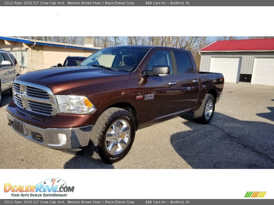 2013 Ram 1500 SLT Crew Cab 4x4 Western Brown Pearl / Black/Diesel Gray Photo #1