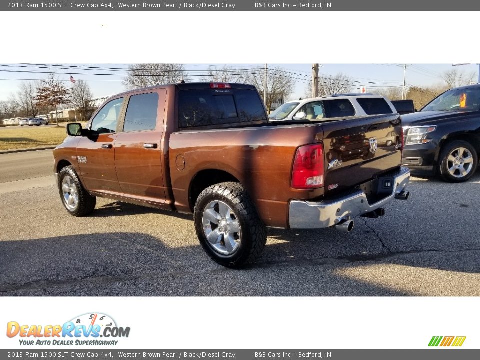 2013 Ram 1500 SLT Crew Cab 4x4 Western Brown Pearl / Black/Diesel Gray Photo #2