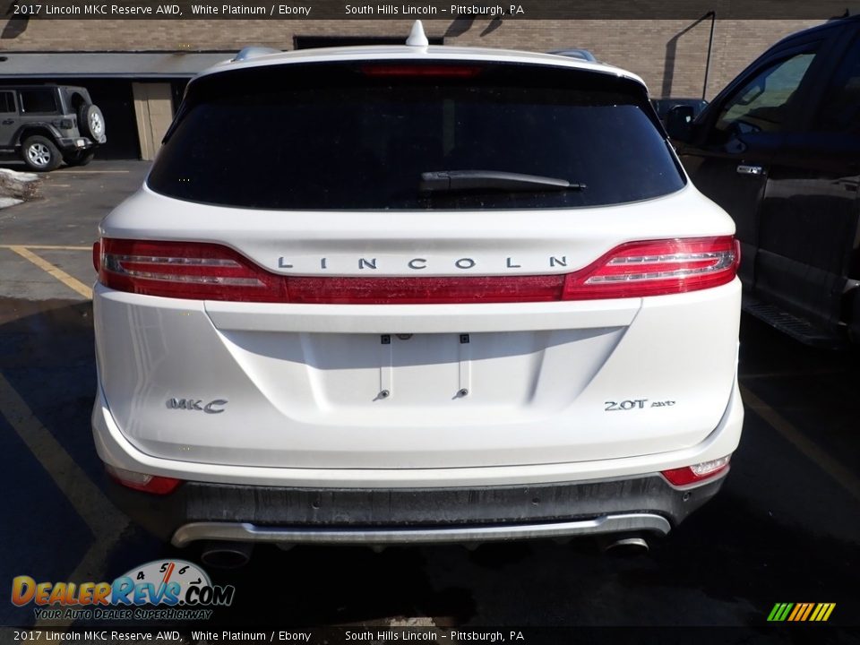 2017 Lincoln MKC Reserve AWD White Platinum / Ebony Photo #3