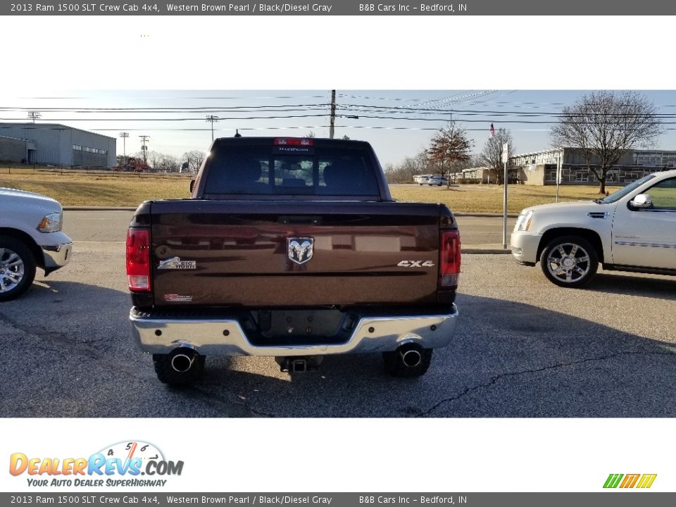 2013 Ram 1500 SLT Crew Cab 4x4 Western Brown Pearl / Black/Diesel Gray Photo #3