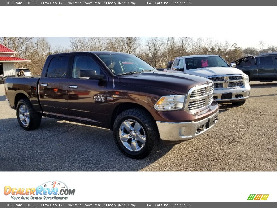 2013 Ram 1500 SLT Crew Cab 4x4 Western Brown Pearl / Black/Diesel Gray Photo #5