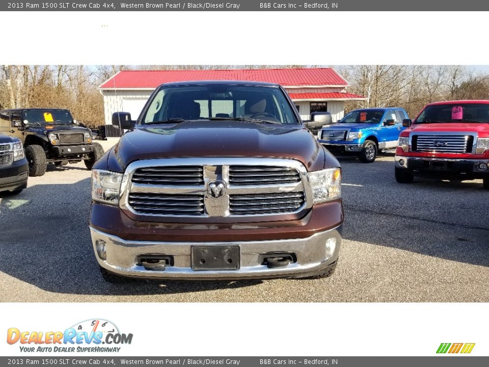 2013 Ram 1500 SLT Crew Cab 4x4 Western Brown Pearl / Black/Diesel Gray Photo #6