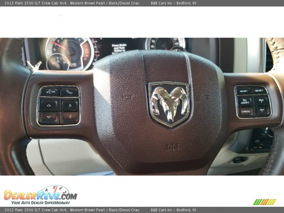 2013 Ram 1500 SLT Crew Cab 4x4 Western Brown Pearl / Black/Diesel Gray Photo #12