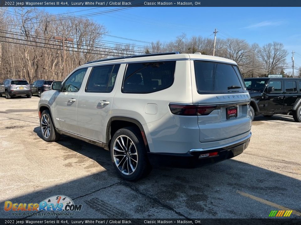 2022 Jeep Wagoneer Series III 4x4 Luxury White Pearl / Global Black Photo #4