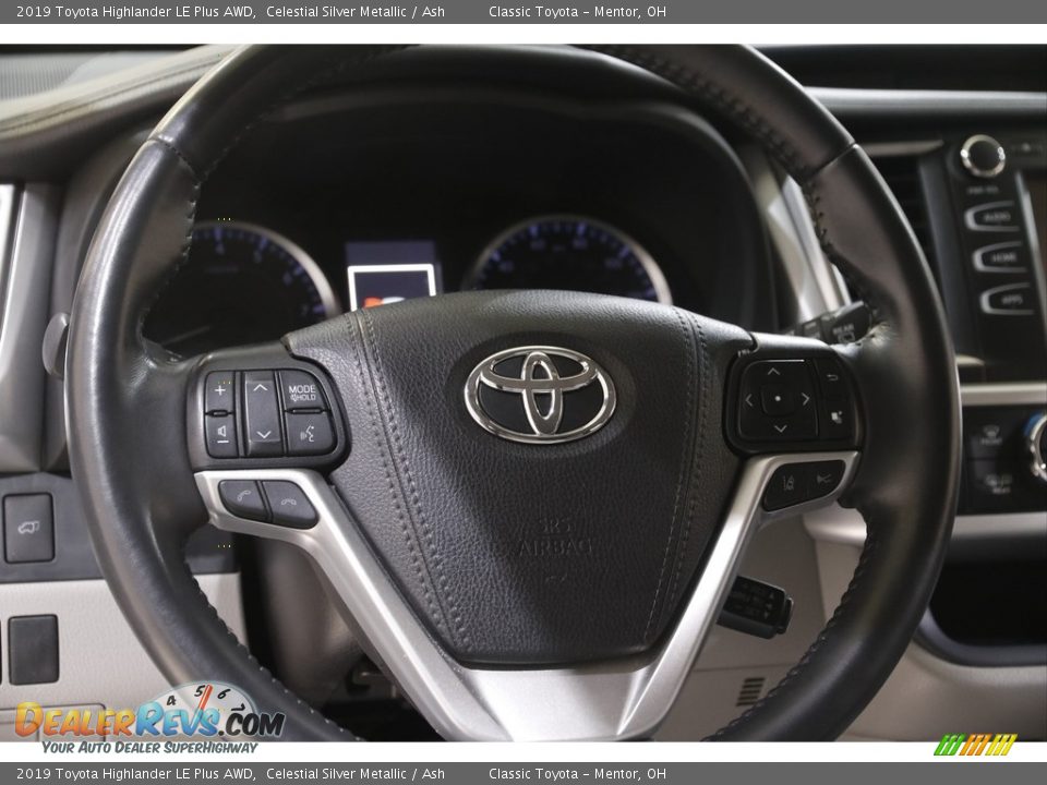 2019 Toyota Highlander LE Plus AWD Celestial Silver Metallic / Ash Photo #7