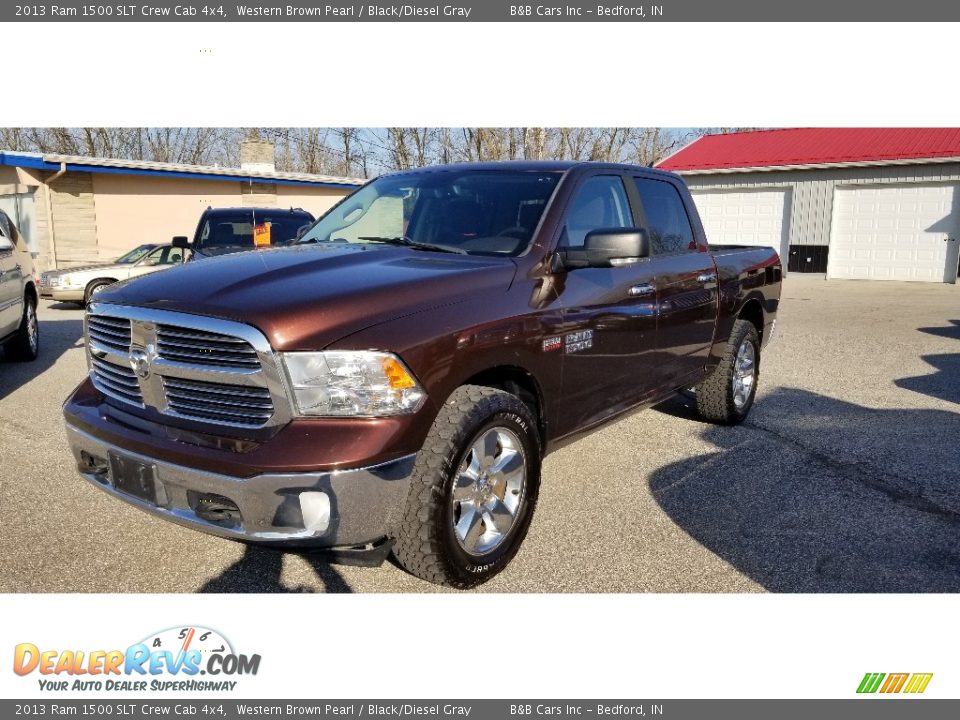 2013 Ram 1500 SLT Crew Cab 4x4 Western Brown Pearl / Black/Diesel Gray Photo #24