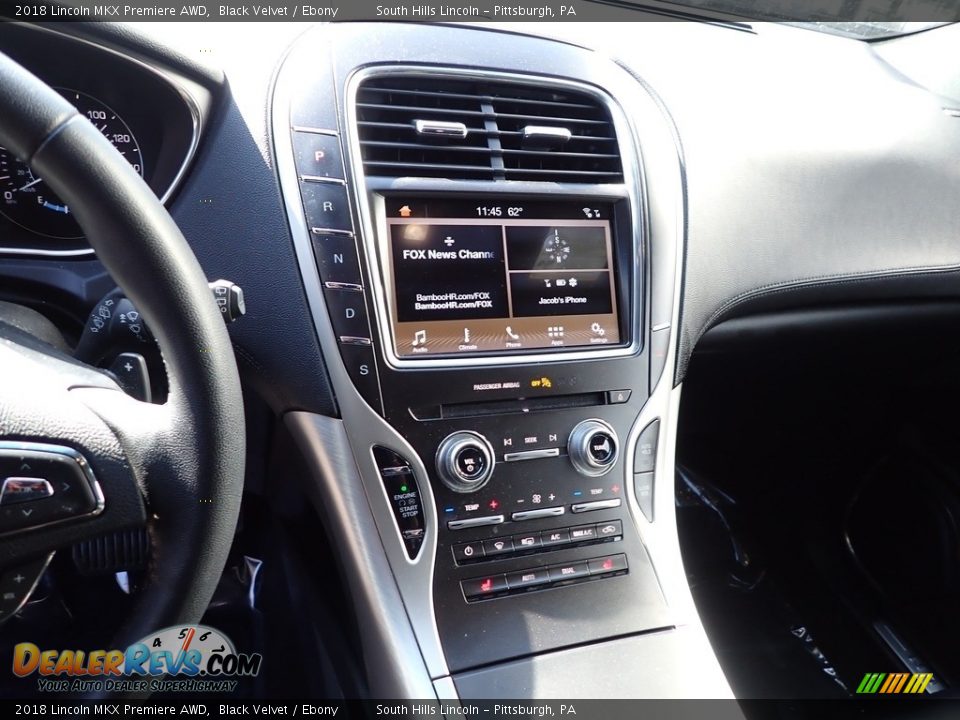 2018 Lincoln MKX Premiere AWD Black Velvet / Ebony Photo #22