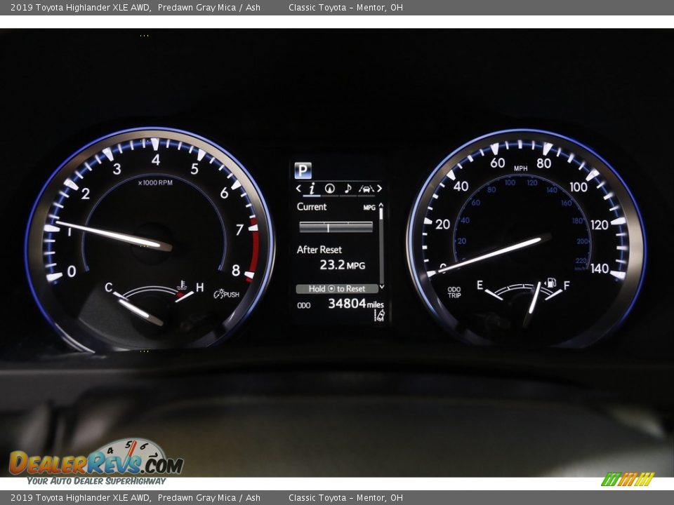 2019 Toyota Highlander XLE AWD Predawn Gray Mica / Ash Photo #8