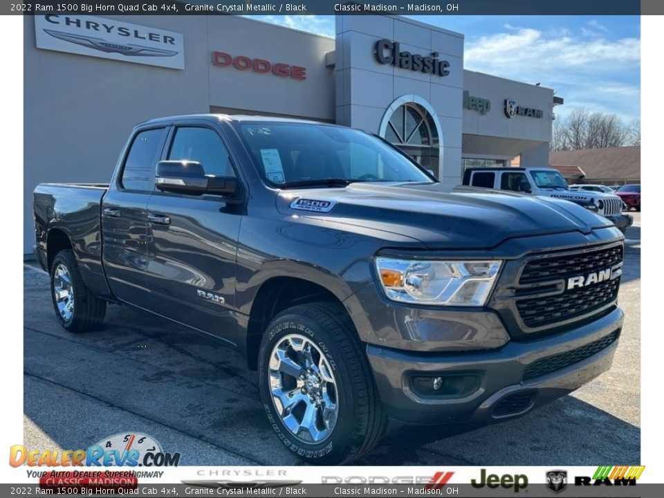 2022 Ram 1500 Big Horn Quad Cab 4x4 Granite Crystal Metallic / Black Photo #1