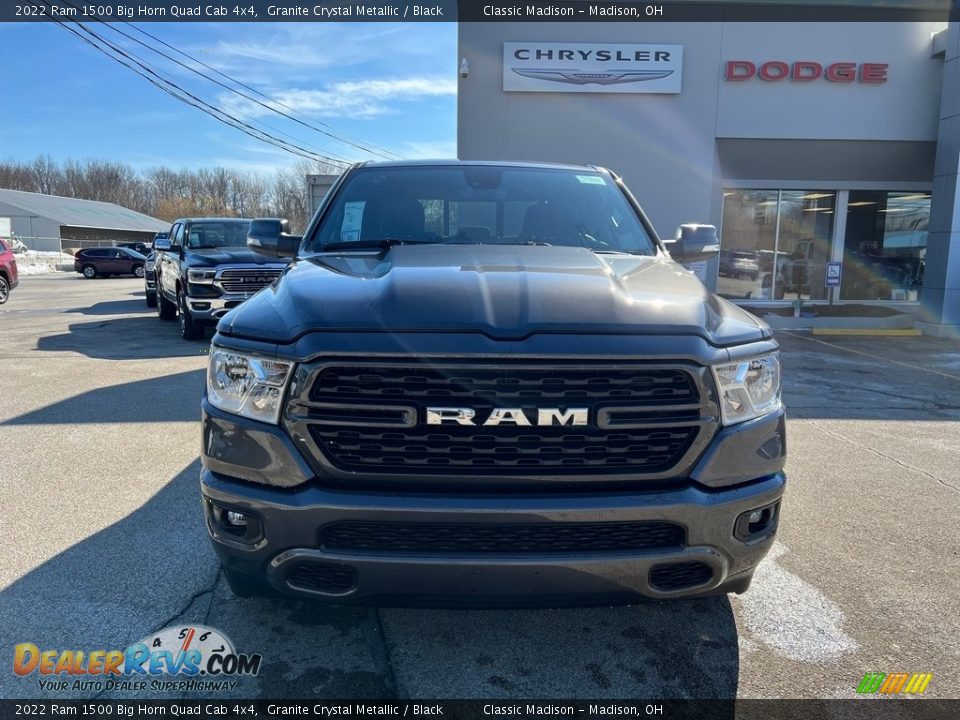 2022 Ram 1500 Big Horn Quad Cab 4x4 Granite Crystal Metallic / Black Photo #7