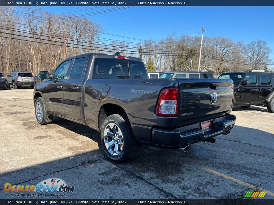 2022 Ram 1500 Big Horn Quad Cab 4x4 Granite Crystal Metallic / Black Photo #9