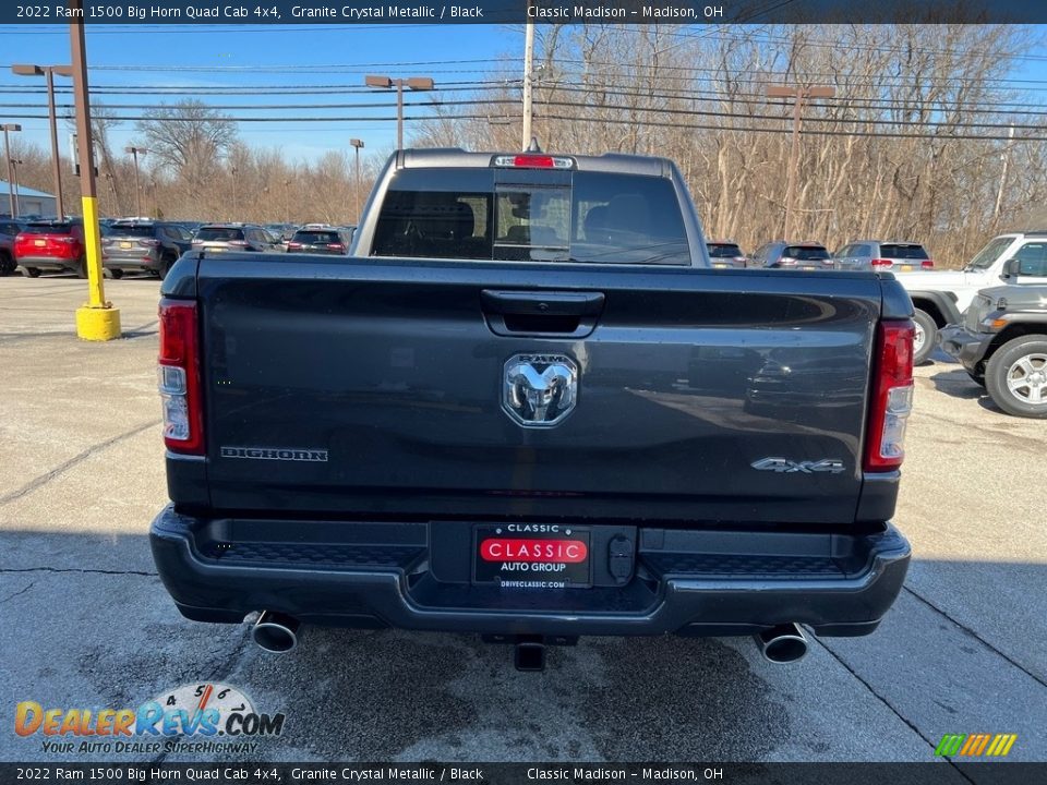 2022 Ram 1500 Big Horn Quad Cab 4x4 Granite Crystal Metallic / Black Photo #10
