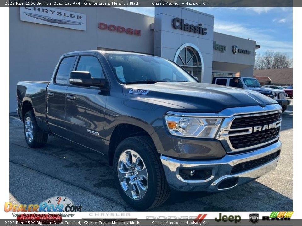 2022 Ram 1500 Big Horn Quad Cab 4x4 Granite Crystal Metallic / Black Photo #1