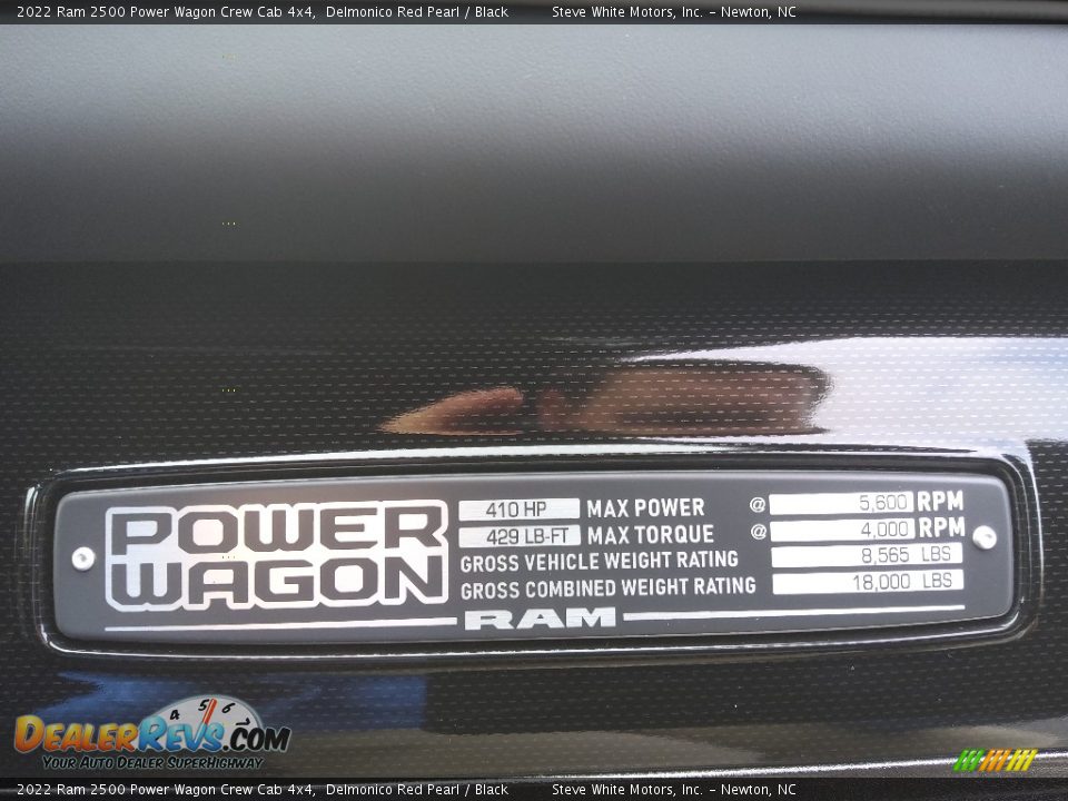 Info Tag of 2022 Ram 2500 Power Wagon Crew Cab 4x4 Photo #22