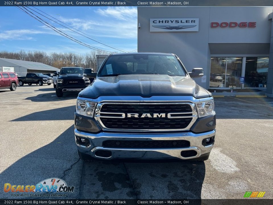 2022 Ram 1500 Big Horn Quad Cab 4x4 Granite Crystal Metallic / Black Photo #7