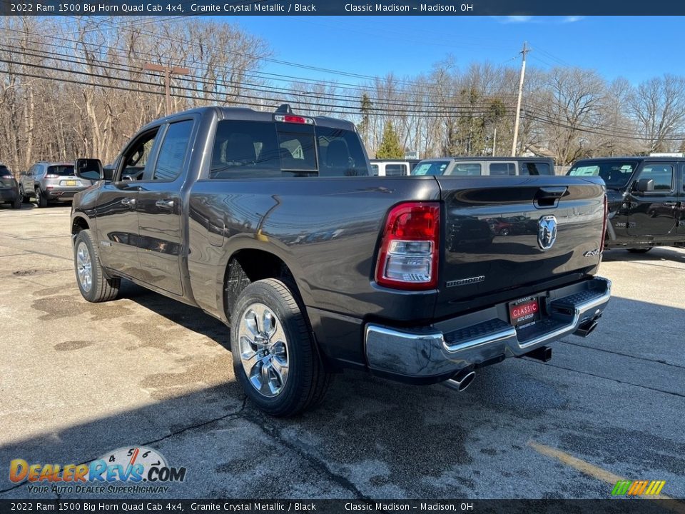 2022 Ram 1500 Big Horn Quad Cab 4x4 Granite Crystal Metallic / Black Photo #9