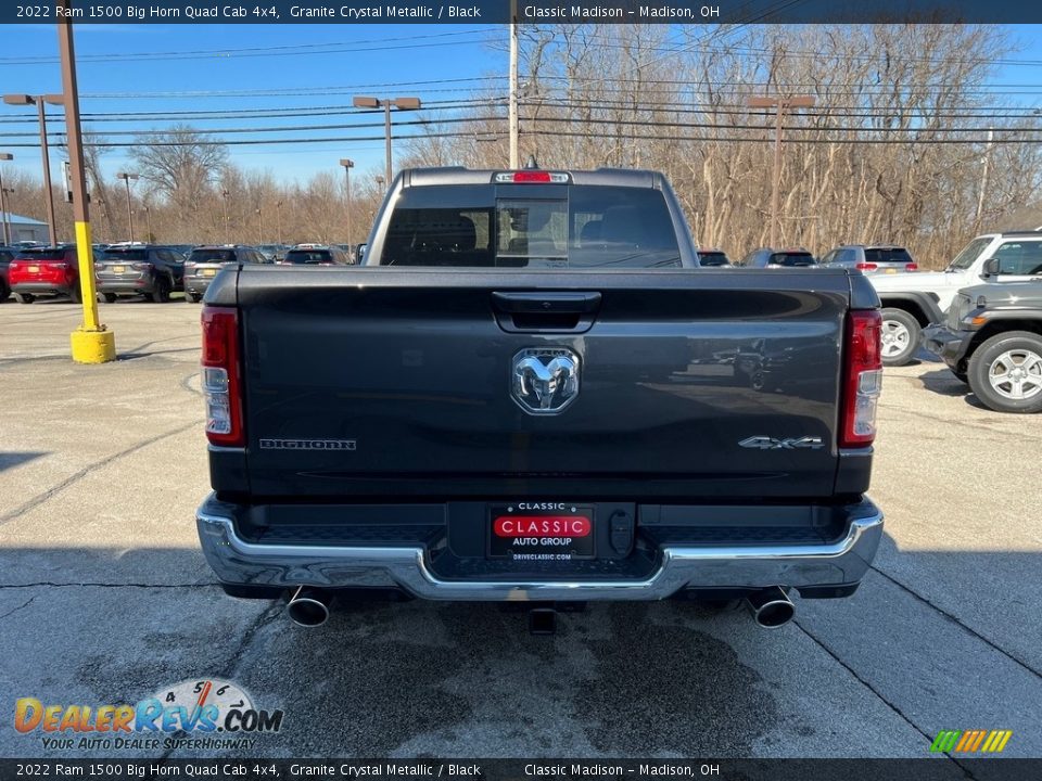 2022 Ram 1500 Big Horn Quad Cab 4x4 Granite Crystal Metallic / Black Photo #10