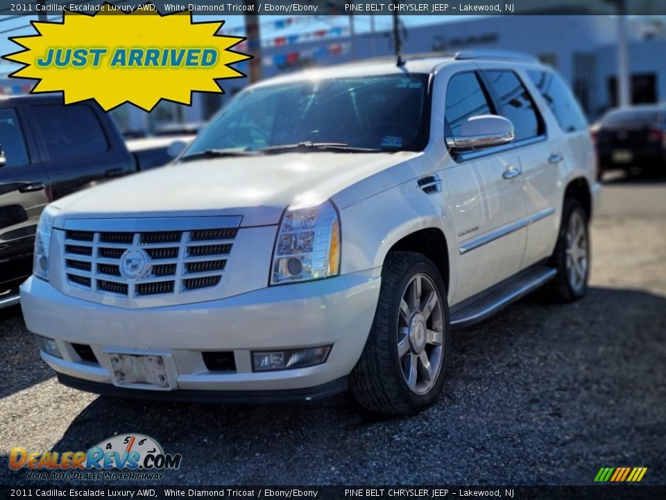 2011 Cadillac Escalade Luxury AWD White Diamond Tricoat / Ebony/Ebony Photo #1