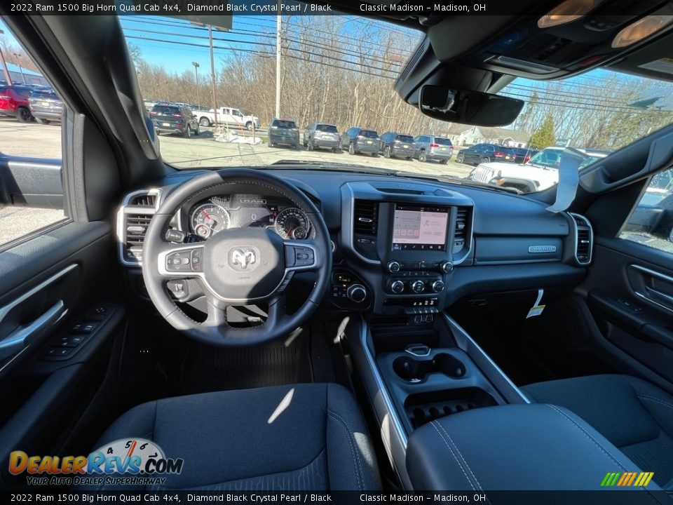 2022 Ram 1500 Big Horn Quad Cab 4x4 Diamond Black Crystal Pearl / Black Photo #4