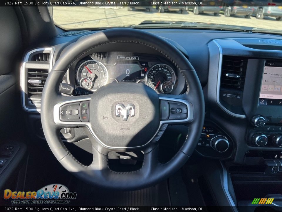 2022 Ram 1500 Big Horn Quad Cab 4x4 Diamond Black Crystal Pearl / Black Photo #5