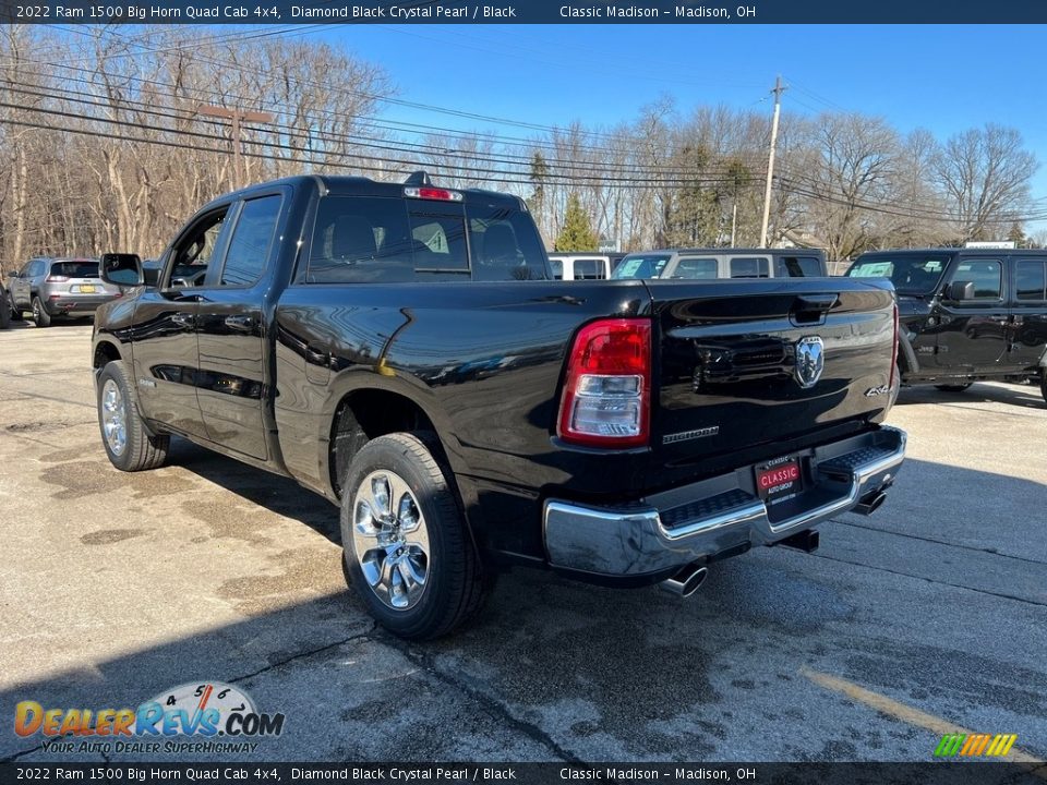 2022 Ram 1500 Big Horn Quad Cab 4x4 Diamond Black Crystal Pearl / Black Photo #9