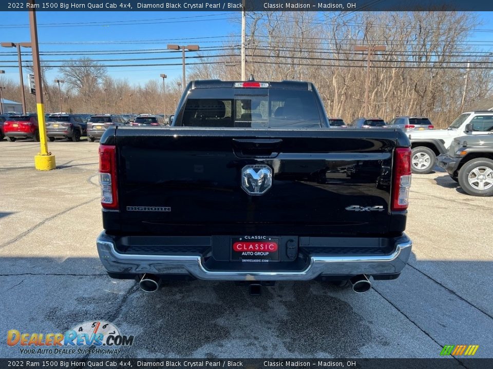2022 Ram 1500 Big Horn Quad Cab 4x4 Diamond Black Crystal Pearl / Black Photo #10