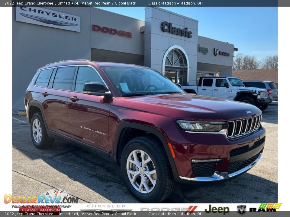 2022 Jeep Grand Cherokee L Limited 4x4 Velvet Red Pearl / Global Black Photo #1