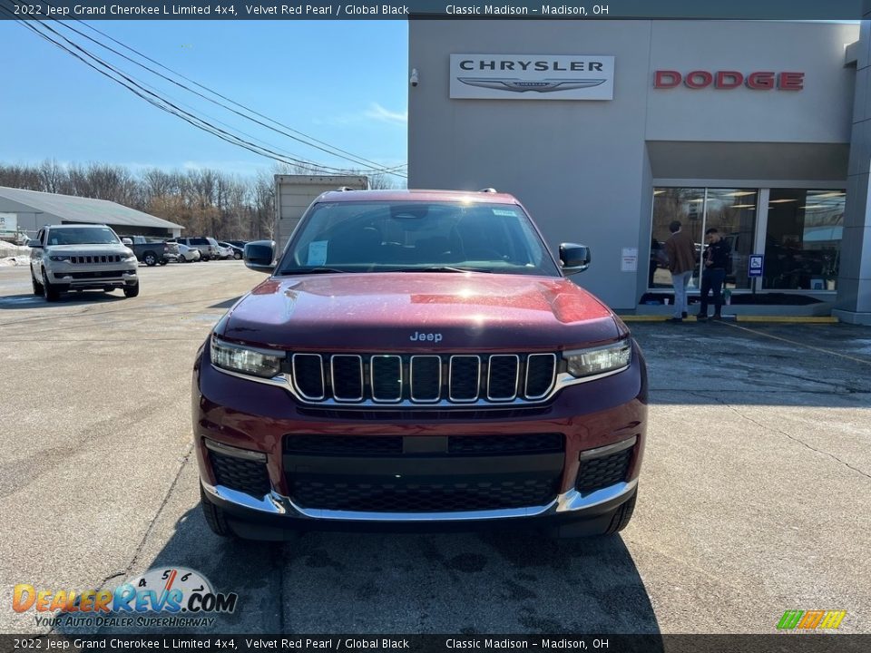 2022 Jeep Grand Cherokee L Limited 4x4 Velvet Red Pearl / Global Black Photo #8