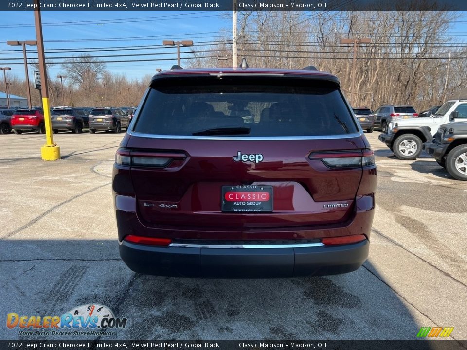 2022 Jeep Grand Cherokee L Limited 4x4 Velvet Red Pearl / Global Black Photo #11