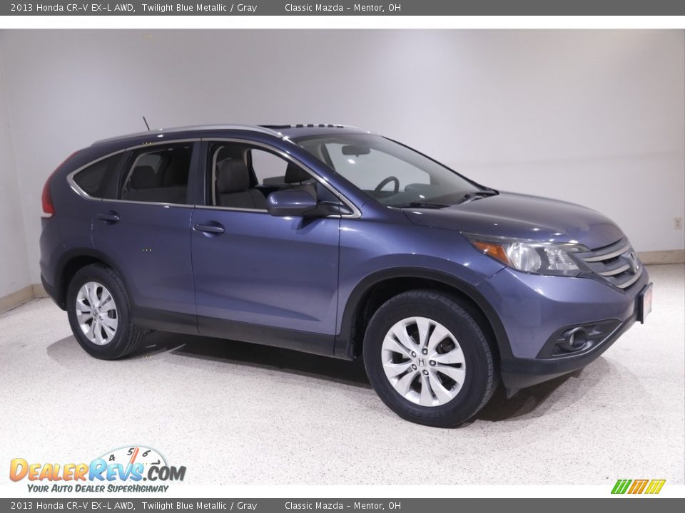 2013 Honda CR-V EX-L AWD Twilight Blue Metallic / Gray Photo #1