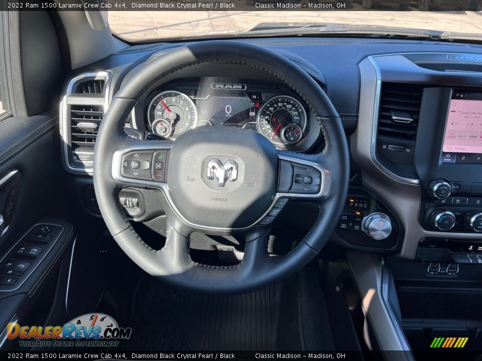 2022 Ram 1500 Laramie Crew Cab 4x4 Diamond Black Crystal Pearl / Black Photo #5