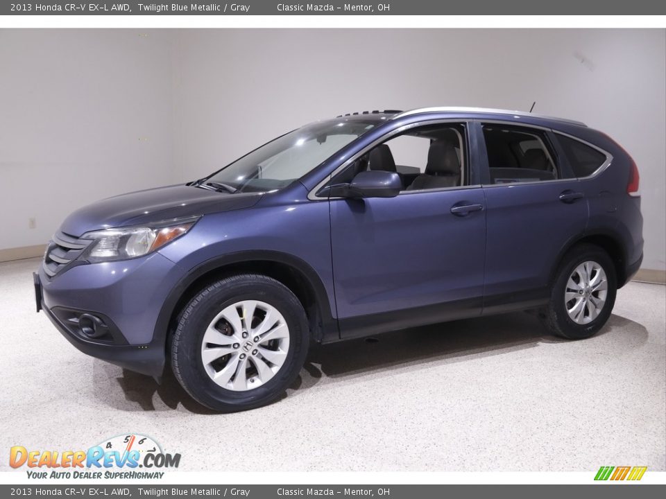 2013 Honda CR-V EX-L AWD Twilight Blue Metallic / Gray Photo #3