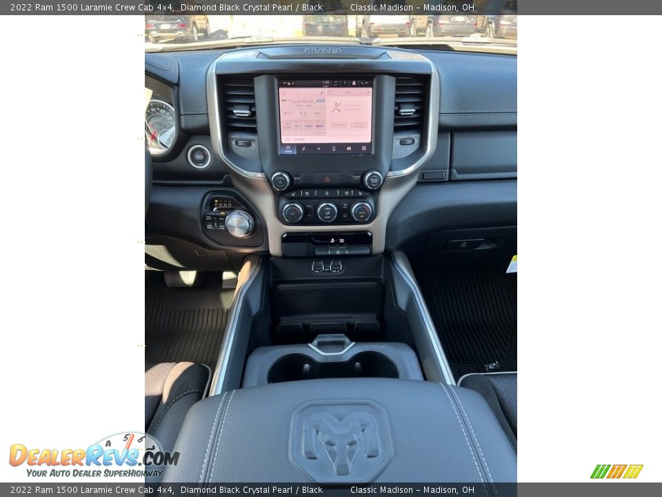 2022 Ram 1500 Laramie Crew Cab 4x4 Diamond Black Crystal Pearl / Black Photo #6