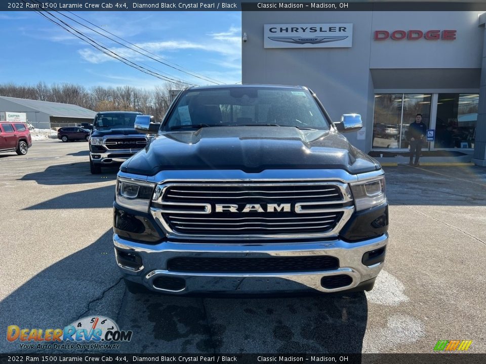 2022 Ram 1500 Laramie Crew Cab 4x4 Diamond Black Crystal Pearl / Black Photo #7