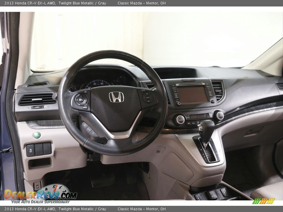 2013 Honda CR-V EX-L AWD Twilight Blue Metallic / Gray Photo #6