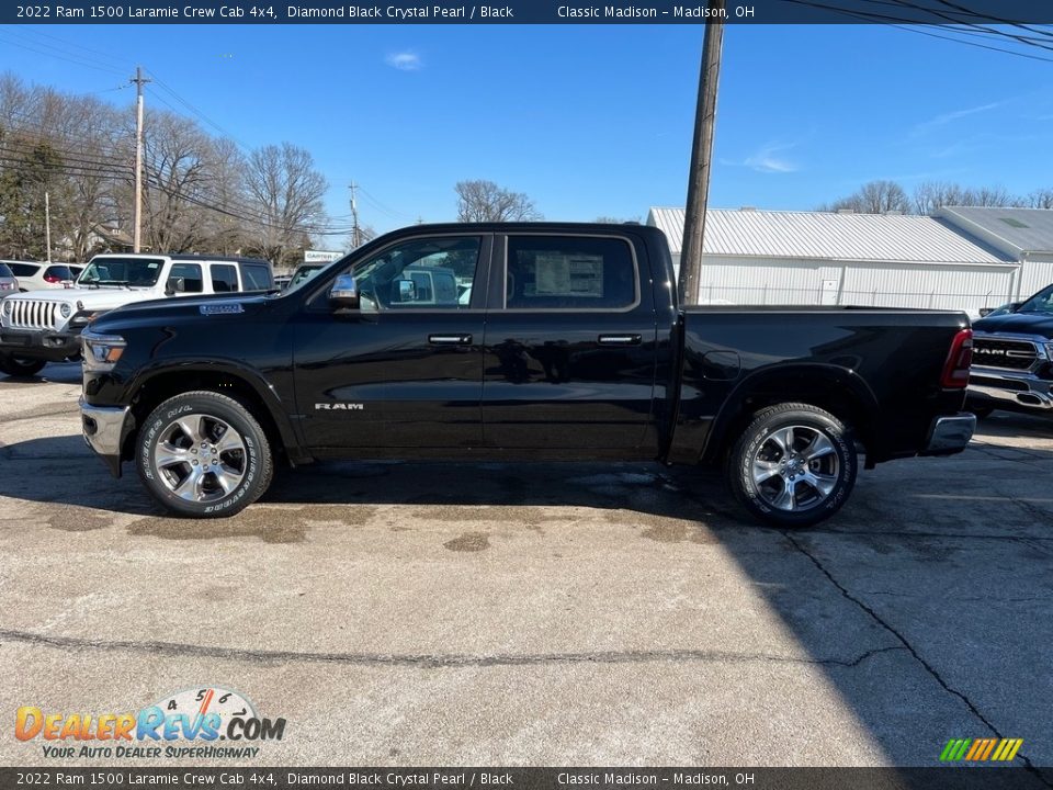 2022 Ram 1500 Laramie Crew Cab 4x4 Diamond Black Crystal Pearl / Black Photo #8