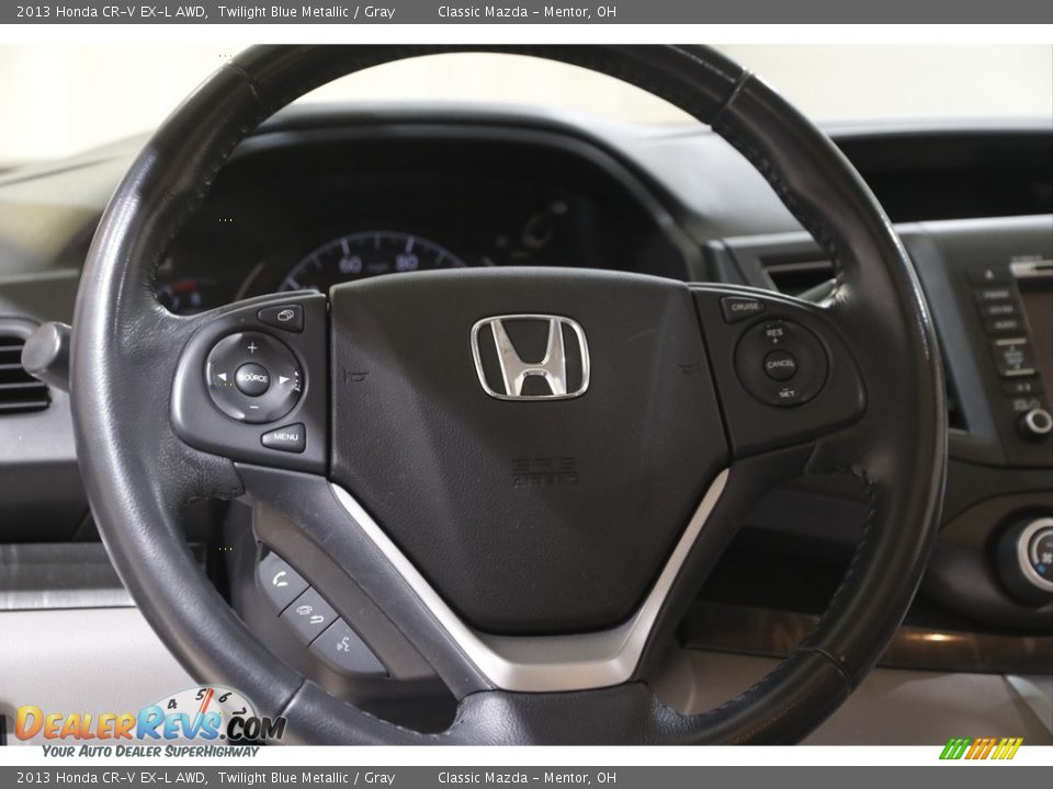 2013 Honda CR-V EX-L AWD Twilight Blue Metallic / Gray Photo #7