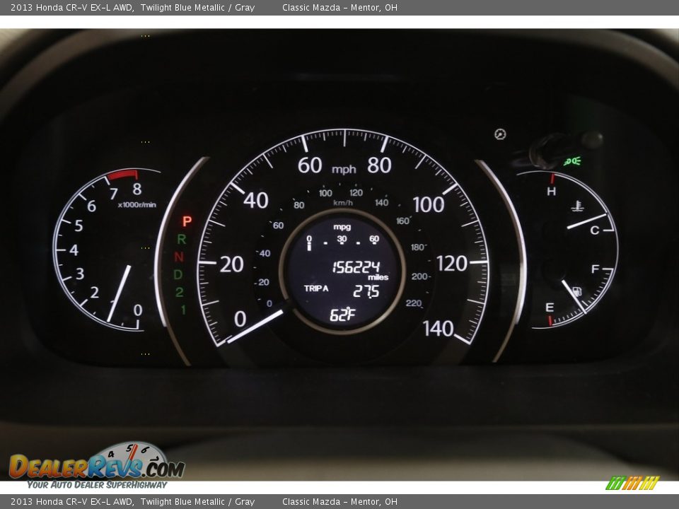 2013 Honda CR-V EX-L AWD Twilight Blue Metallic / Gray Photo #8