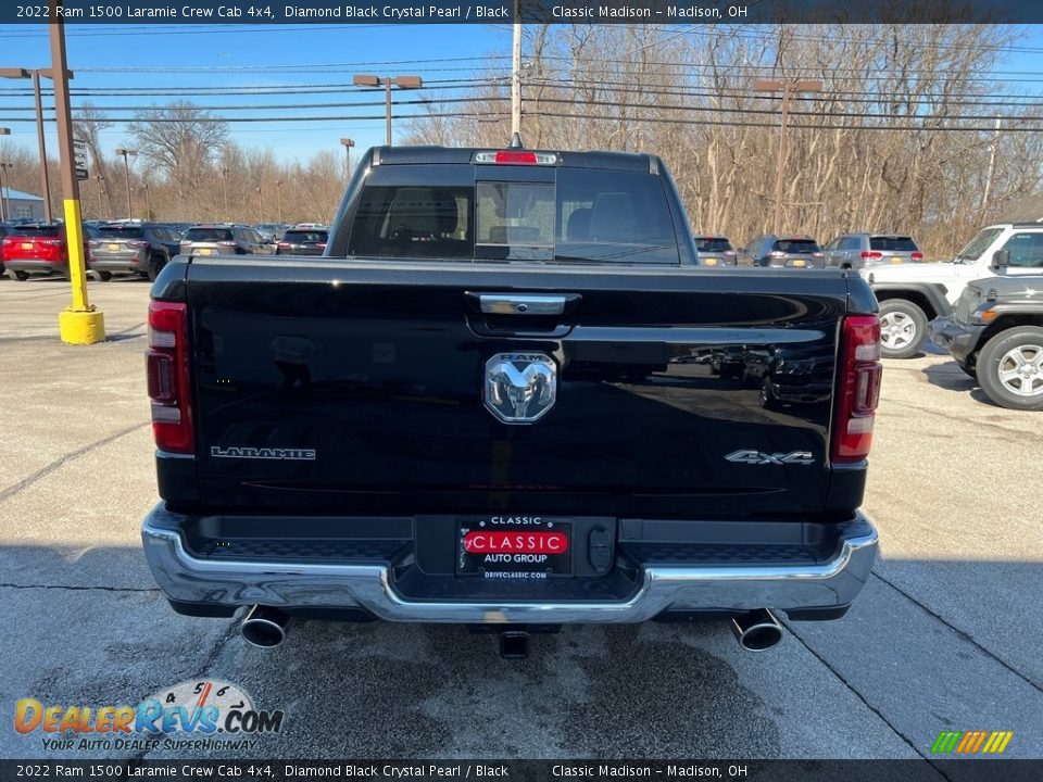 2022 Ram 1500 Laramie Crew Cab 4x4 Diamond Black Crystal Pearl / Black Photo #10