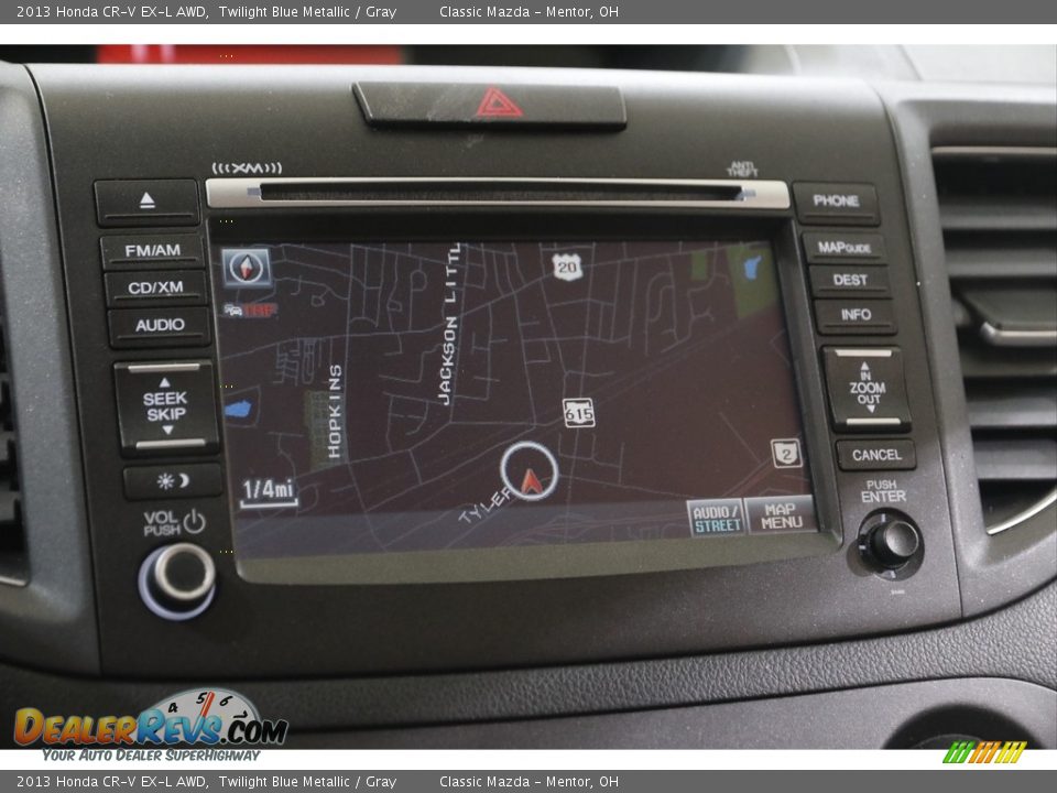 2013 Honda CR-V EX-L AWD Twilight Blue Metallic / Gray Photo #12