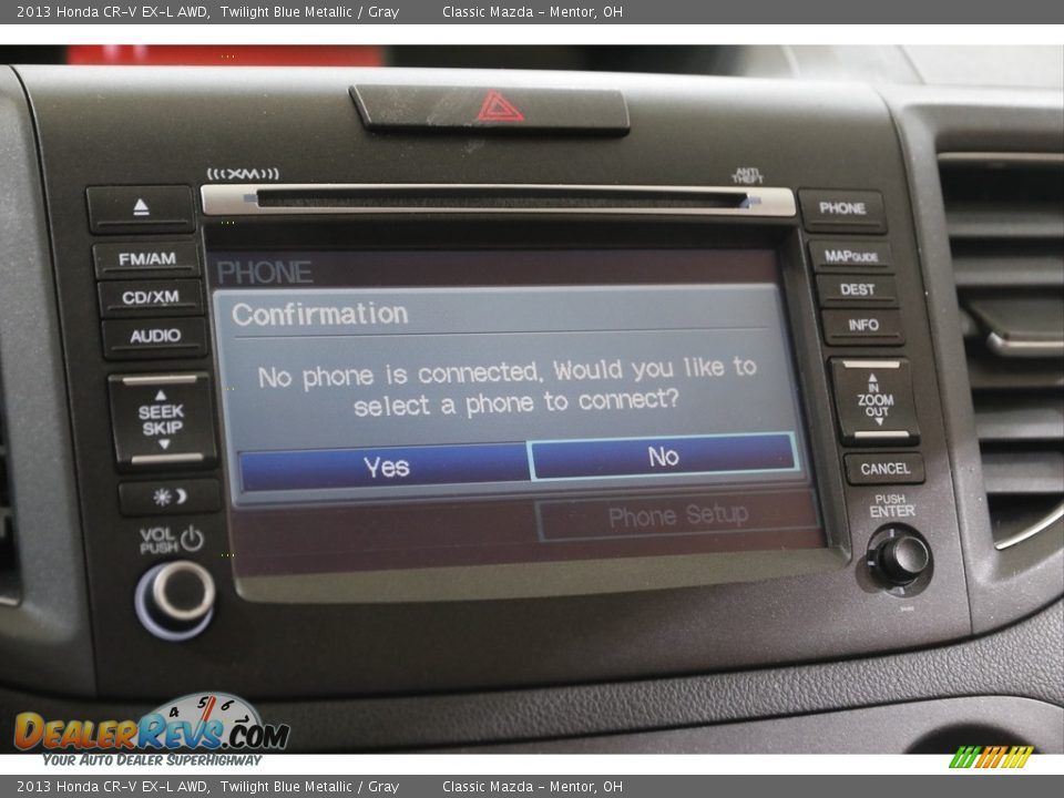2013 Honda CR-V EX-L AWD Twilight Blue Metallic / Gray Photo #14