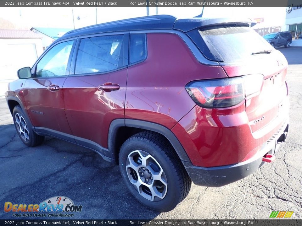 2022 Jeep Compass Trailhawk 4x4 Velvet Red Pearl / Black Photo #3