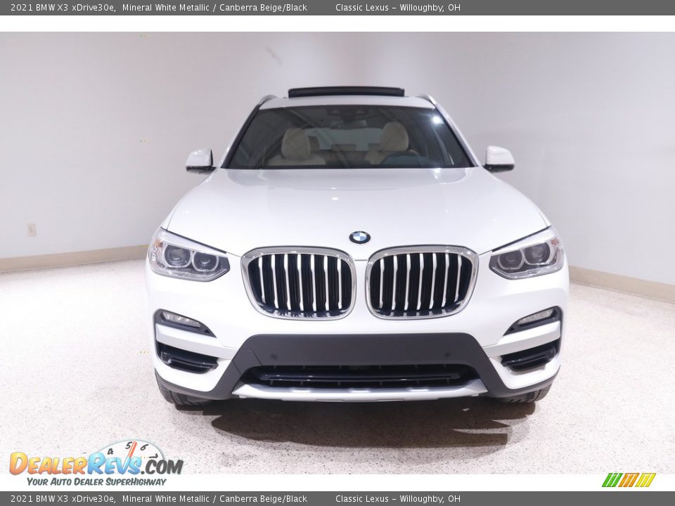 2021 BMW X3 xDrive30e Mineral White Metallic / Canberra Beige/Black Photo #2