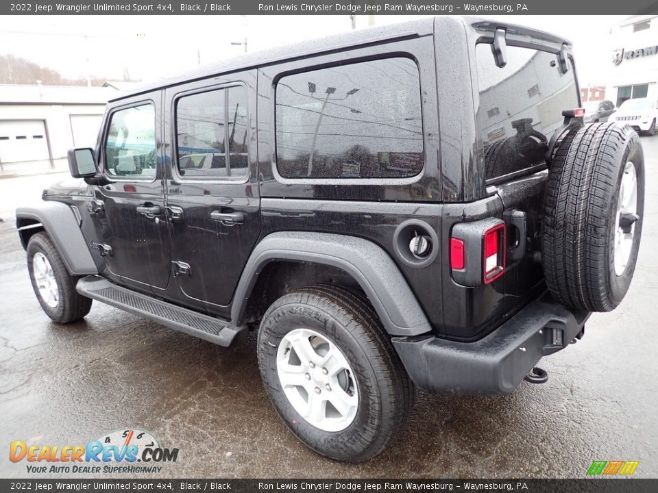 2022 Jeep Wrangler Unlimited Sport 4x4 Black / Black Photo #3