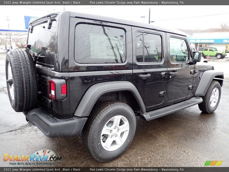 2022 Jeep Wrangler Unlimited Sport 4x4 Black / Black Photo #6