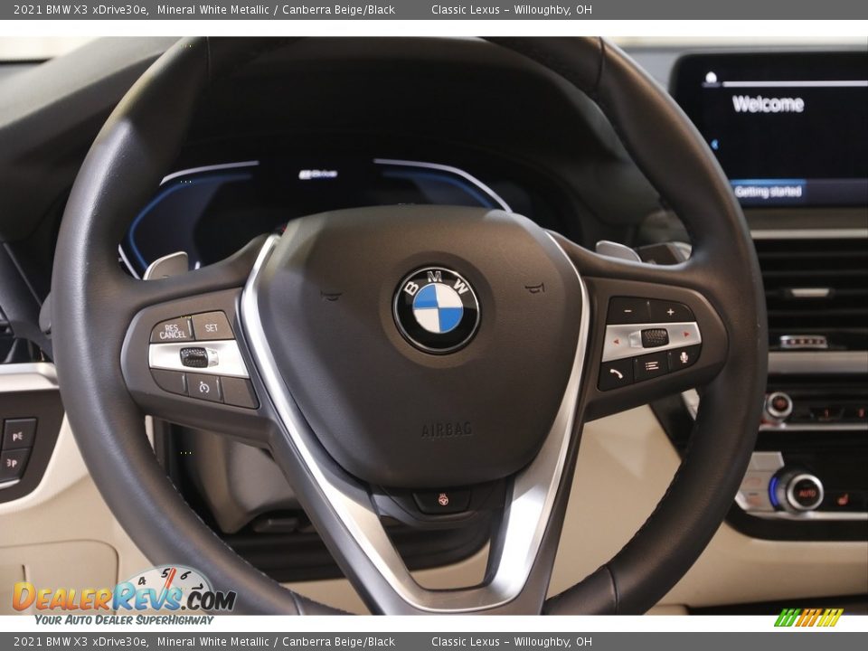 2021 BMW X3 xDrive30e Steering Wheel Photo #8
